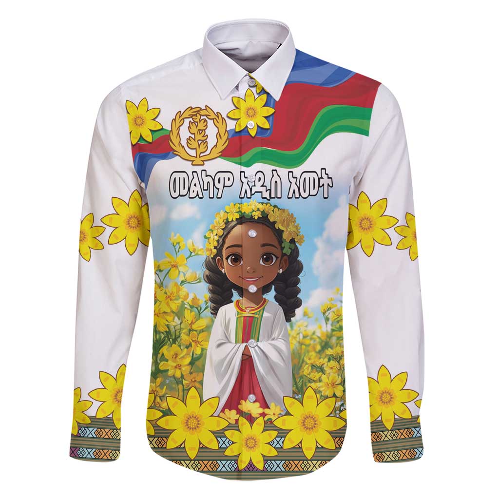 Happy Enkutatash Eritrea Personalized Family Matching Off Shoulder Maxi Dress and Hawaiian Shirt Beautiful Girl Adey Abeba Flower LT9 - Wonder Print Shop