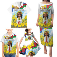 Happy Enkutatash Eritrea Personalized Family Matching Puletasi and Hawaiian Shirt Beautiful Girl Adey Abeba Flower - Wonder Print Shop