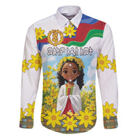 Happy Enkutatash Eritrea Personalized Family Matching Short Sleeve Bodycon Dress and Hawaiian Shirt Beautiful Girl Adey Abeba Flower - Wonder Print Shop