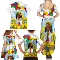 Happy Enkutatash Eritrea Personalized Family Matching Summer Maxi Dress and Hawaiian Shirt Beautiful Girl Adey Abeba Flower - Wonder Print Shop