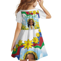 Happy Enkutatash Eritrea Personalized Family Matching Tank Maxi Dress and Hawaiian Shirt Beautiful Girl Adey Abeba Flower - Wonder Print Shop