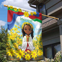 Happy Enkutatash Eritrea Personalized Garden Flag Beautiful Girl Adey Abeba Flower - Wonder Print Shop