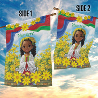 Happy Enkutatash Eritrea Personalized Garden Flag Beautiful Girl Adey Abeba Flower - Wonder Print Shop