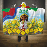 Happy Enkutatash Eritrea Personalized Hooded Blanket Beautiful Girl Adey Abeba Flower