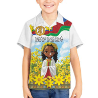 Happy Enkutatash Eritrea Personalized Kid Hawaiian Shirt Beautiful Girl Adey Abeba Flower - Wonder Print Shop