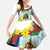 Happy Enkutatash Eritrea Personalized Kid Short Sleeve Dress Beautiful Girl Adey Abeba Flower - Wonder Print Shop