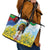 Happy Enkutatash Eritrea Personalized Leather Tote Bag Beautiful Girl Adey Abeba Flower - Wonder Print Shop