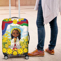 Happy Enkutatash Eritrea Personalized Luggage Cover Beautiful Girl Adey Abeba Flower - Wonder Print Shop