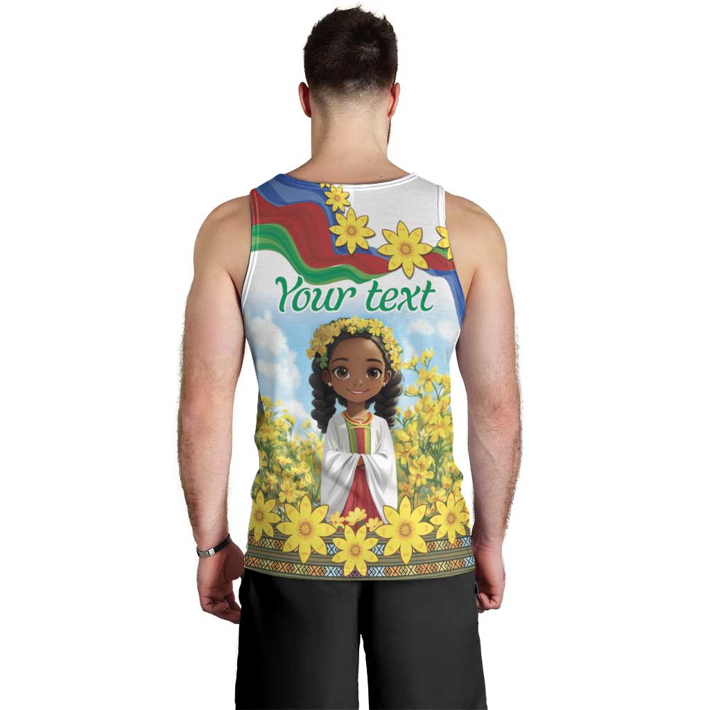 Happy Enkutatash Eritrea Personalized Men Tank Top Beautiful Girl Adey Abeba Flower - Wonder Print Shop