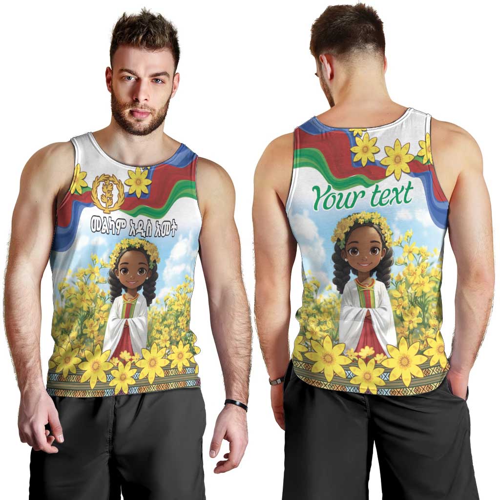 Happy Enkutatash Eritrea Personalized Men Tank Top Beautiful Girl Adey Abeba Flower - Wonder Print Shop