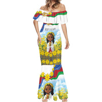Happy Enkutatash Eritrea Personalized Mermaid Dress Beautiful Girl Adey Abeba Flower - Wonder Print Shop