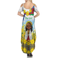 Happy Enkutatash Eritrea Personalized Summer Maxi Dress Beautiful Girl Adey Abeba Flower - Wonder Print Shop