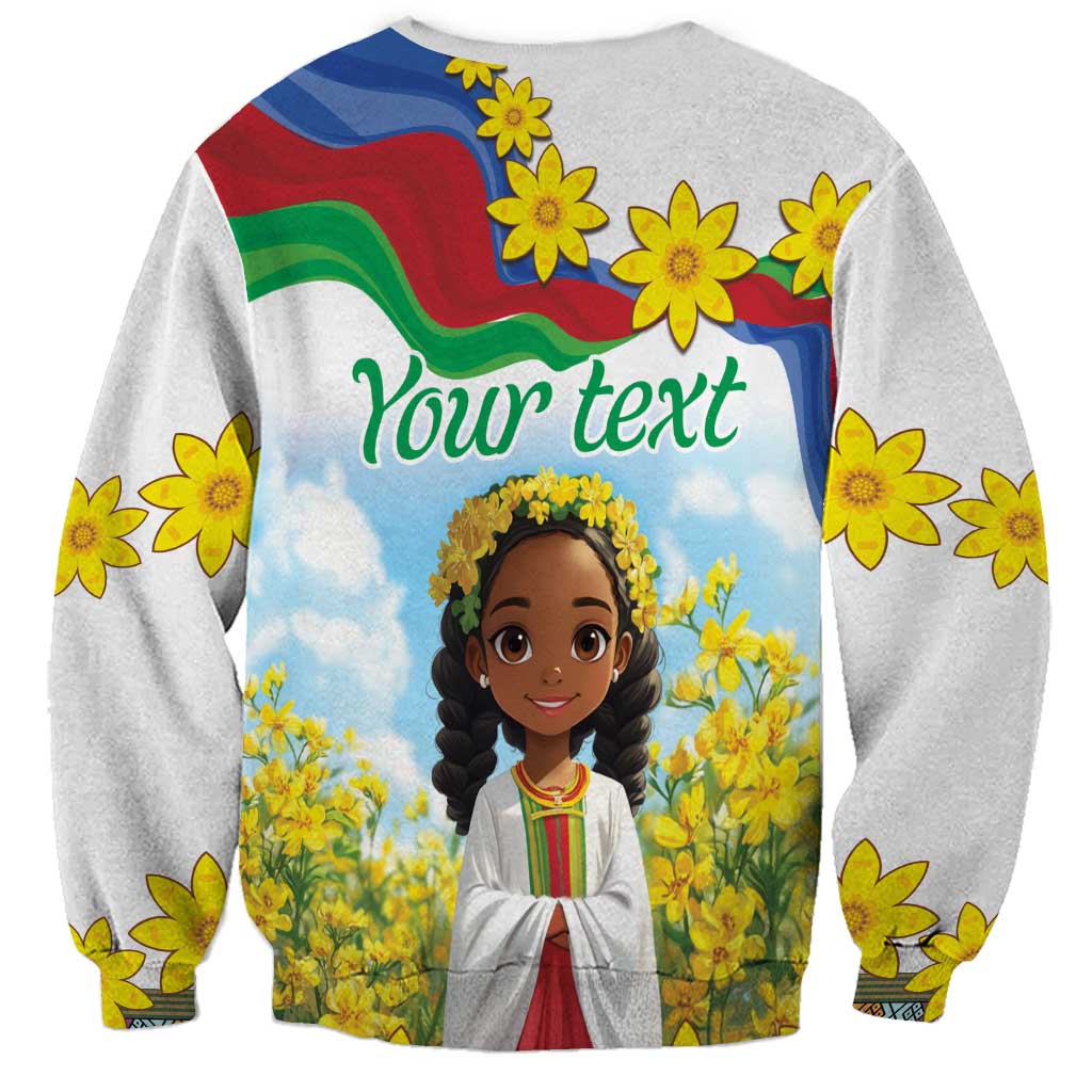 Happy Enkutatash Eritrea Personalized Sweatshirt Beautiful Girl Adey Abeba Flower - Wonder Print Shop