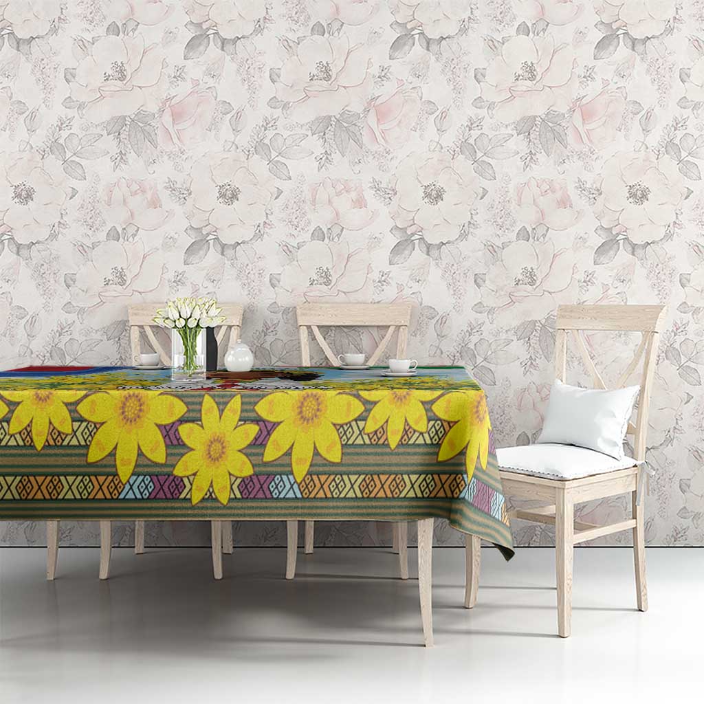 Happy Enkutatash Eritrea Personalized Tablecloth Beautiful Girl Adey Abeba Flower - Wonder Print Shop