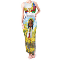 Happy Enkutatash Eritrea Personalized Tank Maxi Dress Beautiful Girl Adey Abeba Flower - Wonder Print Shop