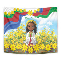 Happy Enkutatash Eritrea Personalized Tapestry Beautiful Girl Adey Abeba Flower - Wonder Print Shop