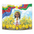 Happy Enkutatash Eritrea Personalized Tapestry Beautiful Girl Adey Abeba Flower - Wonder Print Shop