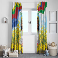 Happy Enkutatash Eritrea Personalized Window Curtain Beautiful Girl Adey Abeba Flower - Wonder Print Shop