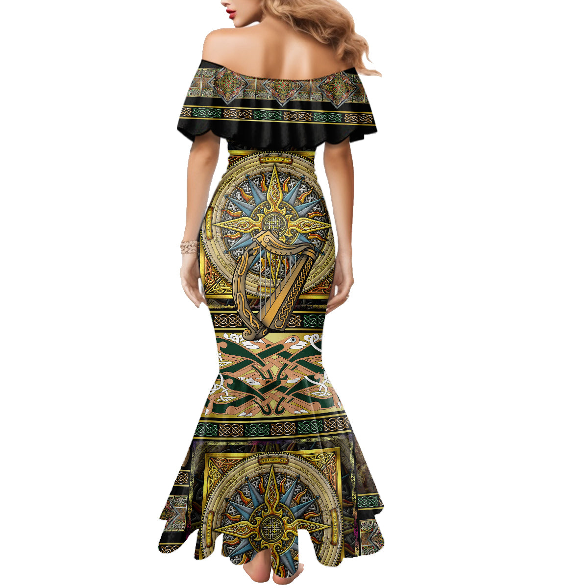 Ireland Shamrock Family Matching Mermaid Dress and Hawaiian Shirt Celtic Knot Traditional Irish Symbol LT9 - Wonder Print Shop