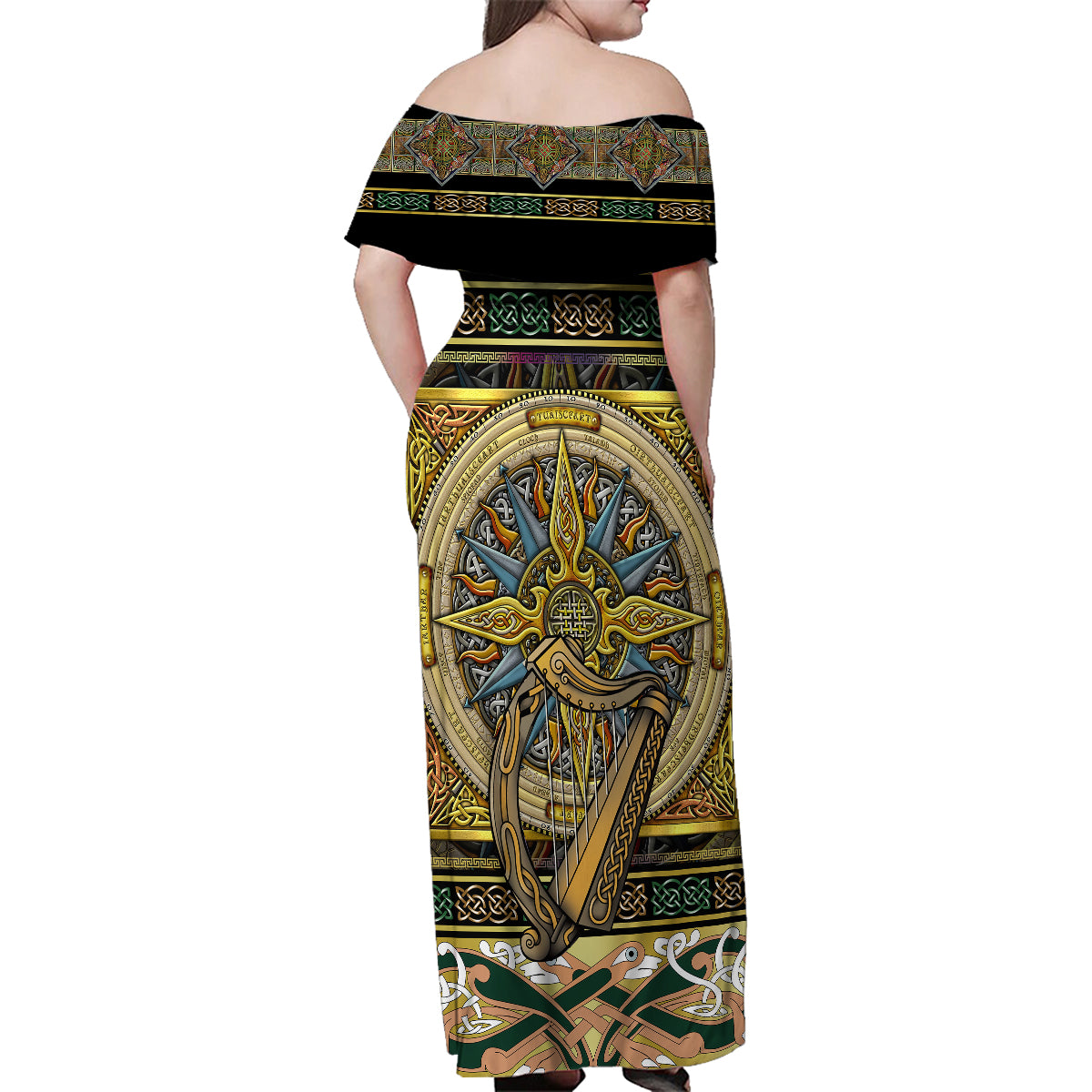 Ireland Shamrock Family Matching Off Shoulder Maxi Dress and Hawaiian Shirt Celtic Knot Traditional Irish Symbol LT9 - Wonder Print Shop