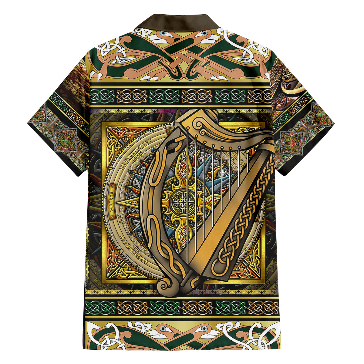 Ireland Shamrock Family Matching Puletasi Dress and Hawaiian Shirt Celtic Knot Traditional Irish Symbol - Wonder Print Shop