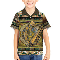 Ireland Shamrock Family Matching Puletasi Dress and Hawaiian Shirt Celtic Knot Traditional Irish Symbol - Wonder Print Shop