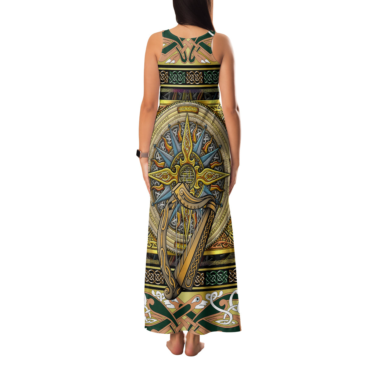 Ireland Shamrock Family Matching Tank Maxi Dress and Hawaiian Shirt Celtic Knot Traditional Irish Symbol - Wonder Print Shop