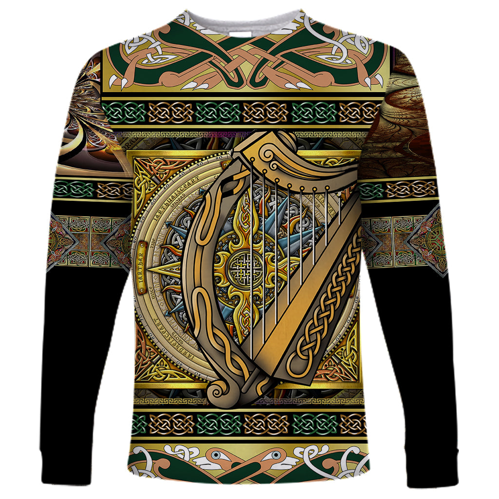 Ireland Shamrock Long Sleeve Shirt Celtic Knot Traditional Irish Symbol - Wonder Print Shop