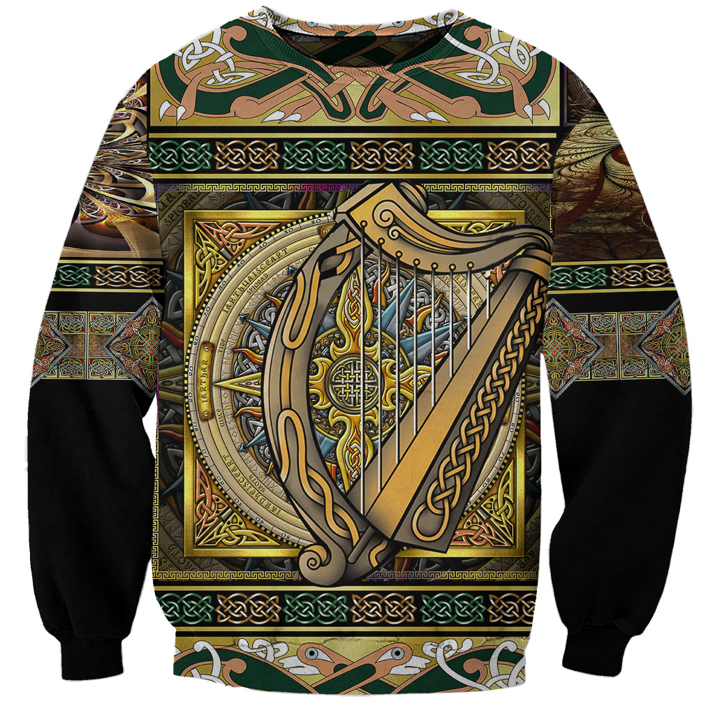 Ireland Shamrock Sweatshirt Celtic Knot Traditional Irish Symbol - Wonder Print Shop