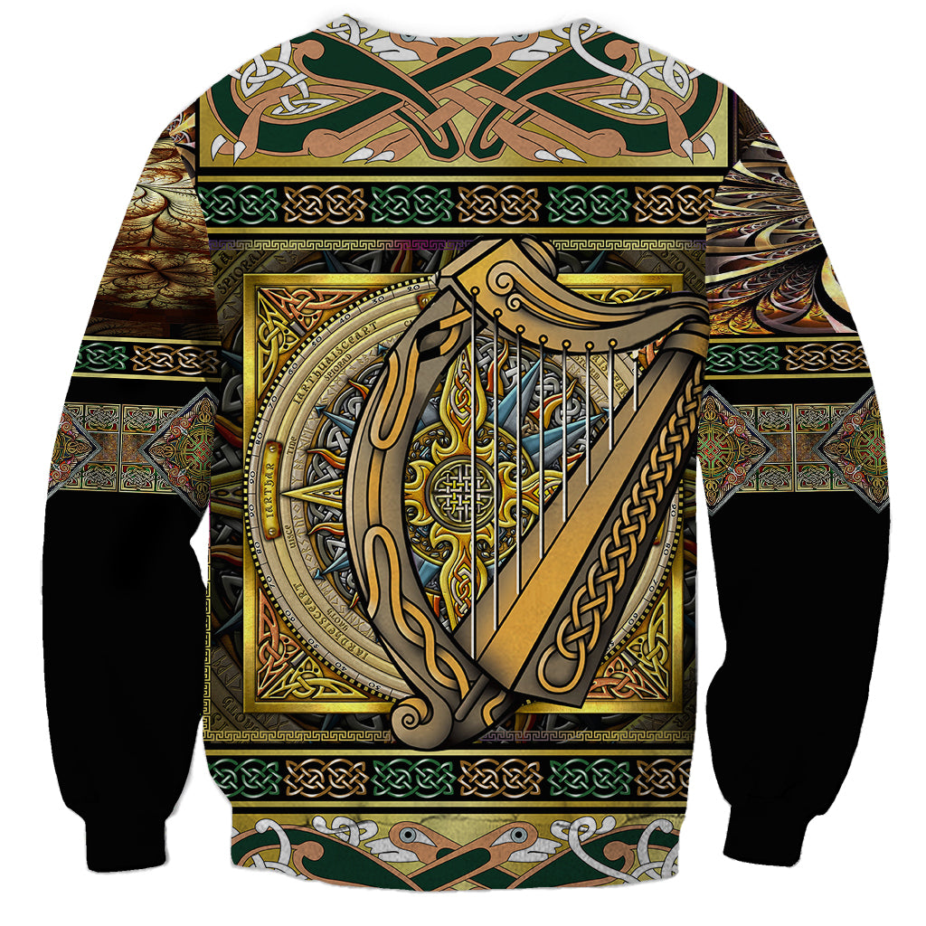 Ireland Shamrock Sweatshirt Celtic Knot Traditional Irish Symbol - Wonder Print Shop