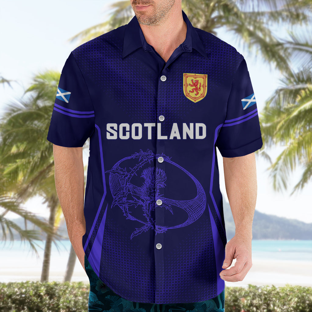 Scotland Rugby Hawaiian Shirt Scottish Thistle World Cup 2023 - Wonder Print Shop