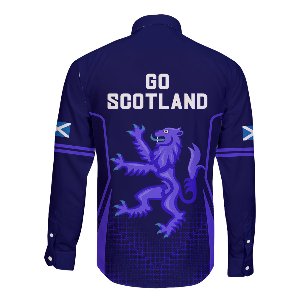 Scotland Rugby Long Sleeve Button Shirt Scottish Thistle World Cup 2023 - Wonder Print Shop