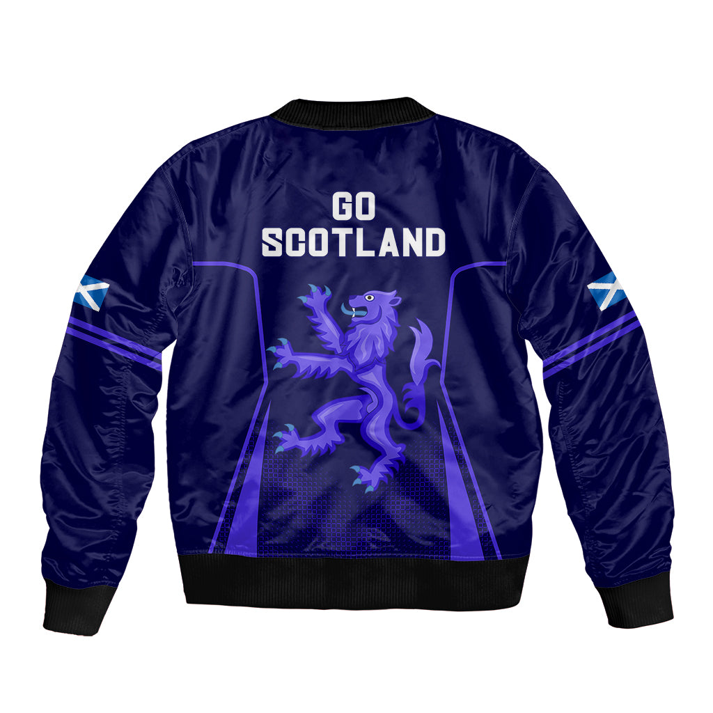 Scotland Rugby Sleeve Zip Bomber Jacket Scottish Thistle World Cup 2023 - Wonder Print Shop