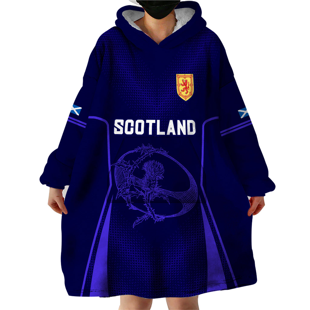 Scotland Rugby Wearable Blanket Hoodie Scottish Thistle World Cup 2023 - Wonder Print Shop
