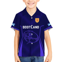 Custom Scotland Rugby Family Matching Long Sleeve Bodycon Dress and Hawaiian Shirt Scottish Thistle World Cup 2023 LT9 - Wonder Print Shop