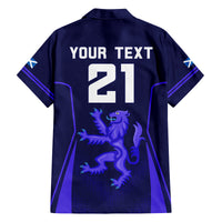 Custom Scotland Rugby Family Matching Off Shoulder Maxi Dress and Hawaiian Shirt Scottish Thistle World Cup 2023 LT9 - Wonder Print Shop