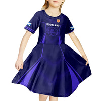 Custom Scotland Rugby Kid Short Sleeve Dress Scottish Thistle World Cup 2023 - Wonder Print Shop
