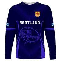 Custom Scotland Rugby Long Sleeve Shirt Scottish Thistle World Cup 2023 - Wonder Print Shop