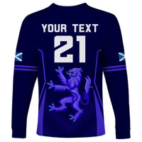 Custom Scotland Rugby Long Sleeve Shirt Scottish Thistle World Cup 2023 - Wonder Print Shop