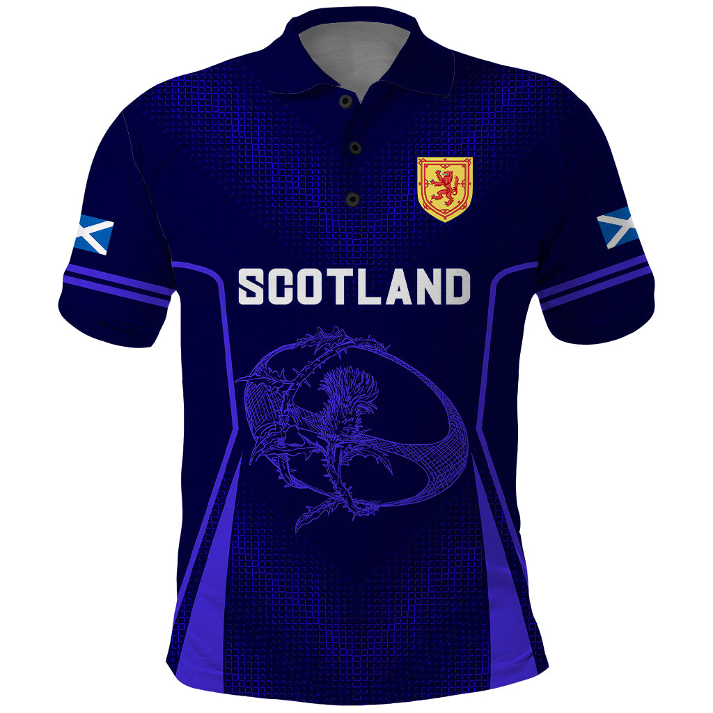 Custom Scotland Rugby Polo Shirt Scottish Thistle World Cup 2023 - Wonder Print Shop