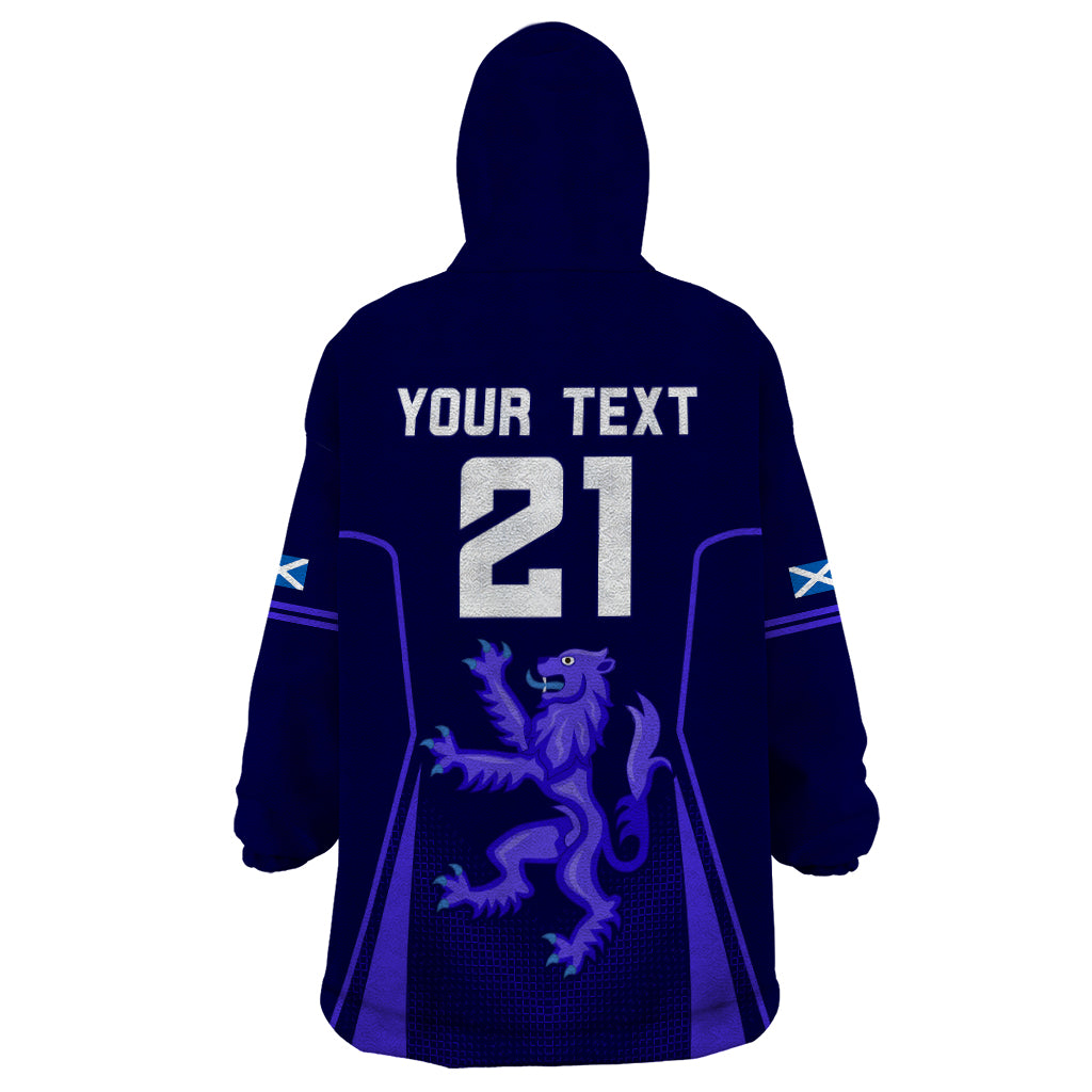 Custom Scotland Rugby Wearable Blanket Hoodie Scottish Thistle World Cup 2023 - Wonder Print Shop