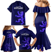 Scotland Rugby Family Matching Mermaid Dress and Hawaiian Shirt Go Scottish World Cup Sporty Style LT9 - Wonder Print Shop