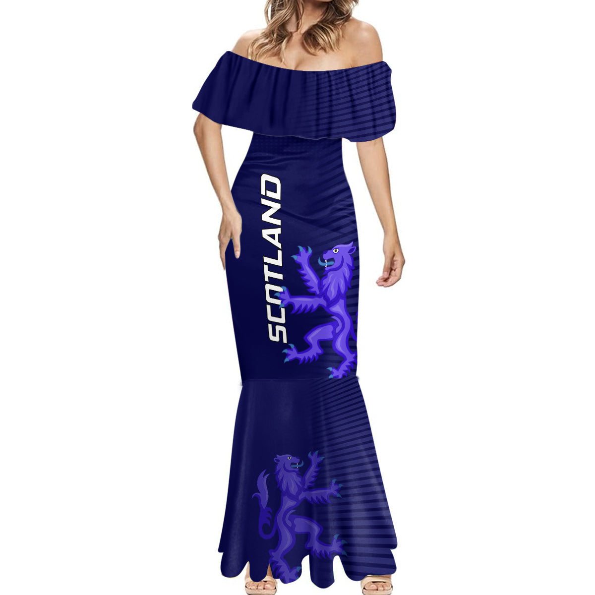 Scotland Rugby Mermaid Dress Go Scottish World Cup Sporty Style - Wonder Print Shop