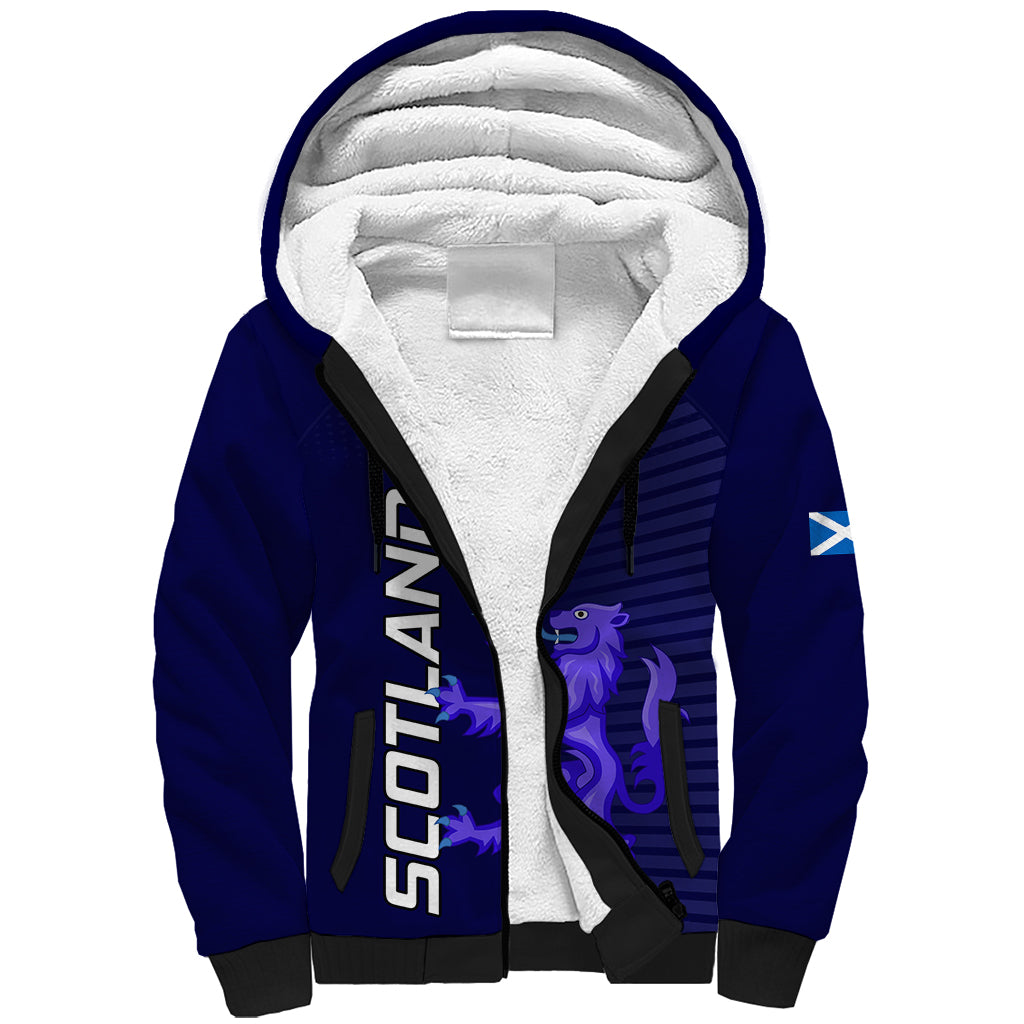 Scotland Rugby Sherpa Hoodie Go Scottish World Cup Sporty Style - Wonder Print Shop