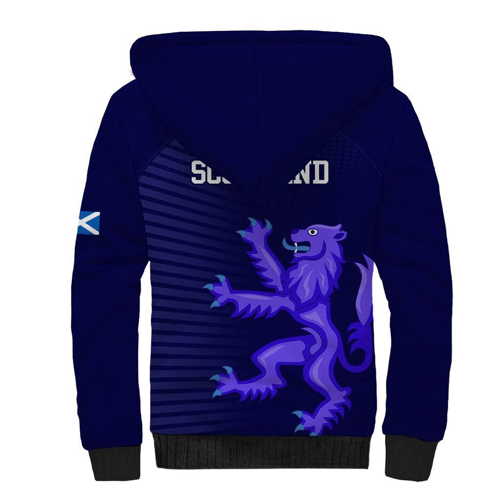 Scotland Rugby Sherpa Hoodie Go Scottish World Cup Sporty Style - Wonder Print Shop