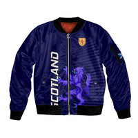 Scotland Rugby Sleeve Zip Bomber Jacket Go Scottish World Cup Sporty Style - Wonder Print Shop