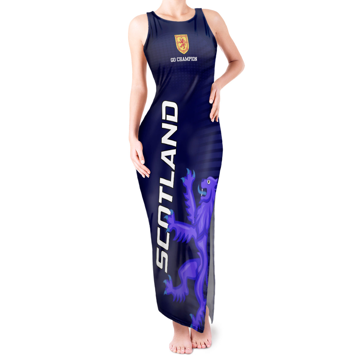 Scotland Rugby Tank Maxi Dress Go Scottish World Cup Sporty Style - Wonder Print Shop