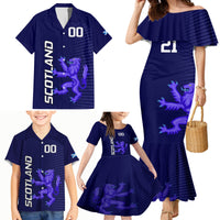 Custom Scotland Rugby Family Matching Mermaid Dress and Hawaiian Shirt Go Scottish World Cup Sporty Style LT9 - Wonder Print Shop
