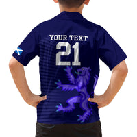 Custom Scotland Rugby Family Matching Off Shoulder Long Sleeve Dress and Hawaiian Shirt Go Scottish World Cup Sporty Style - Wonder Print Shop