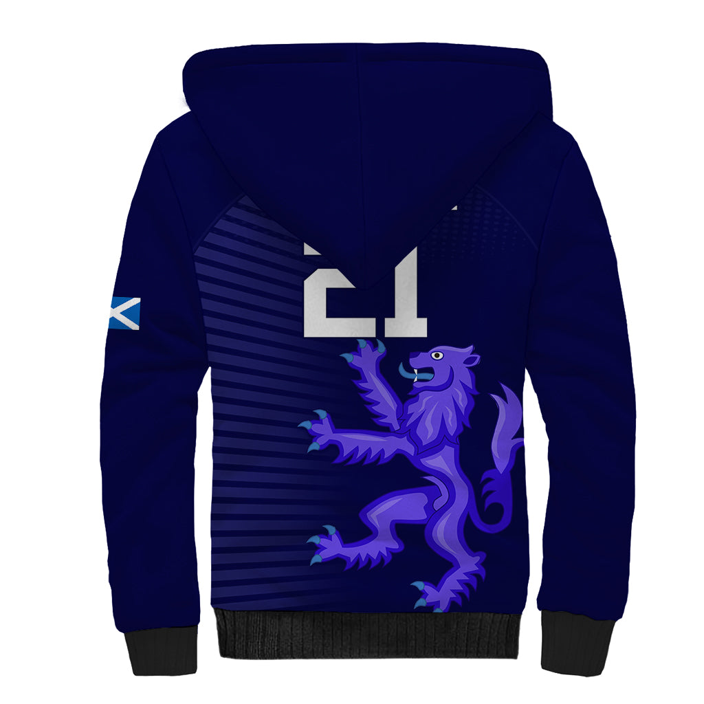 Custom Scotland Rugby Sherpa Hoodie Go Scottish World Cup Sporty Style - Wonder Print Shop